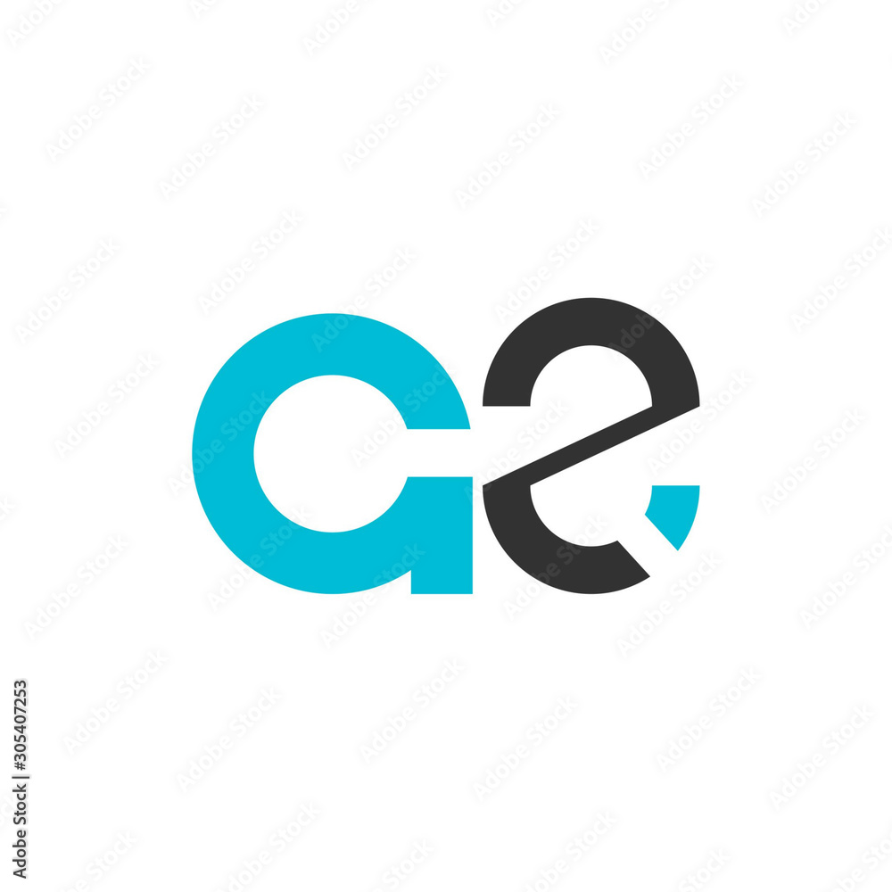 initial letter AZ modern linked circle round lowercase logo initial letter AZ modern linked circle round lowercase logo