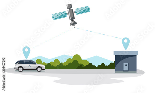 gps car tracking technology system from satellite