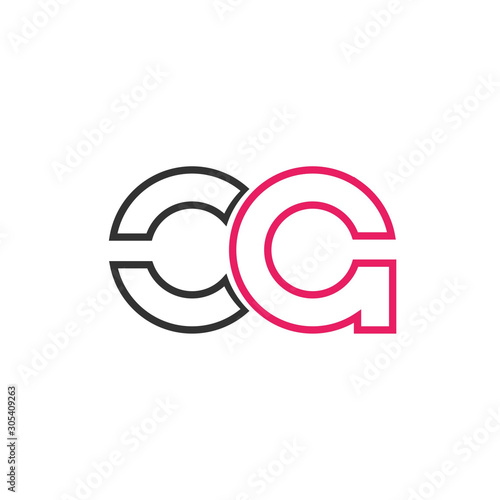 Initial Letter CA Line Logo Template Linked. Vector Icon rounded infinity concept.easy to use and highly customizable. Modern vector illustration