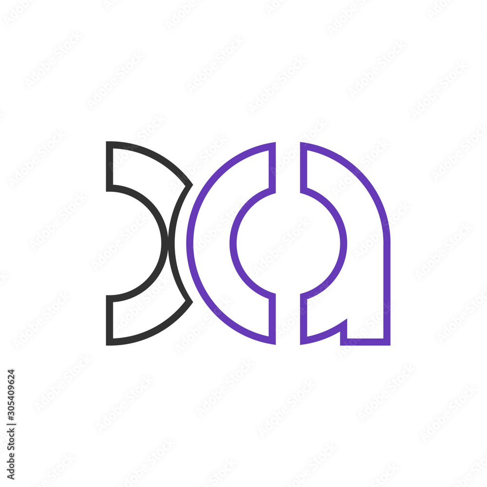 Initial Letter XA Line Logo Template Linked. Vector Icon rounded infinity concept.easy to use and highly customizable. Modern vector illustration Initial Letter XA Line Logo Template Linked. Vector Icon rounded infinity concept.easy to use and highly customizable. Modern vector illustration