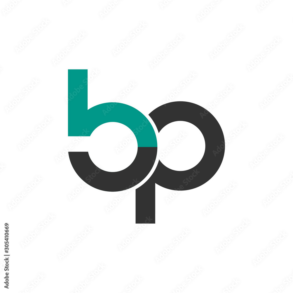 letter BP initial logo icon. modern linked circle round lowercase. Easy to edit and customize. Vector illustration letter BP initial logo icon. modern linked circle round lowercase. Easy to edit and customize. Vector illustration