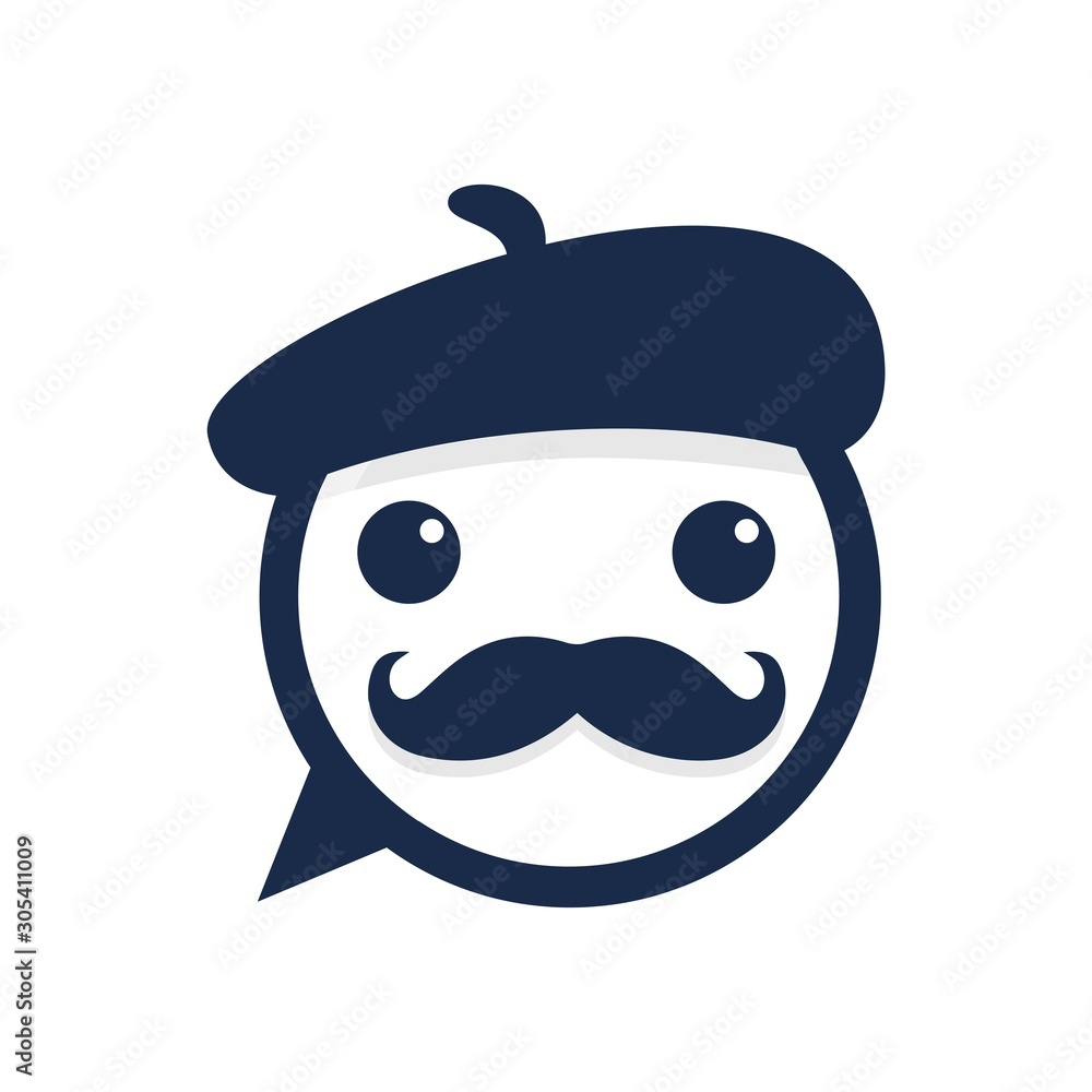 Mascot vector design artist chat Mascot vector design artist chat