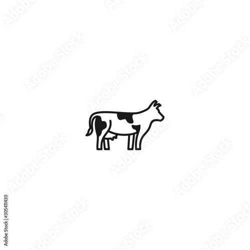 cow logo design vector template