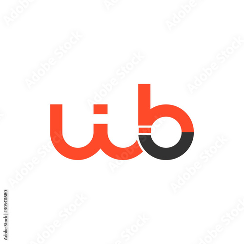 Initial letter WB lowercase logo design template.Can be used for workflow layout template, banner, marketing, infographics.