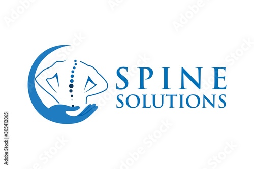spine logo vector, Chiropractic logo design template