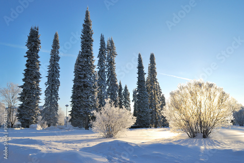 Winter in Mikkeli Park, Finland photo