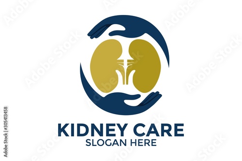 Kidney logo designs concept, Health Kidney logo vector template