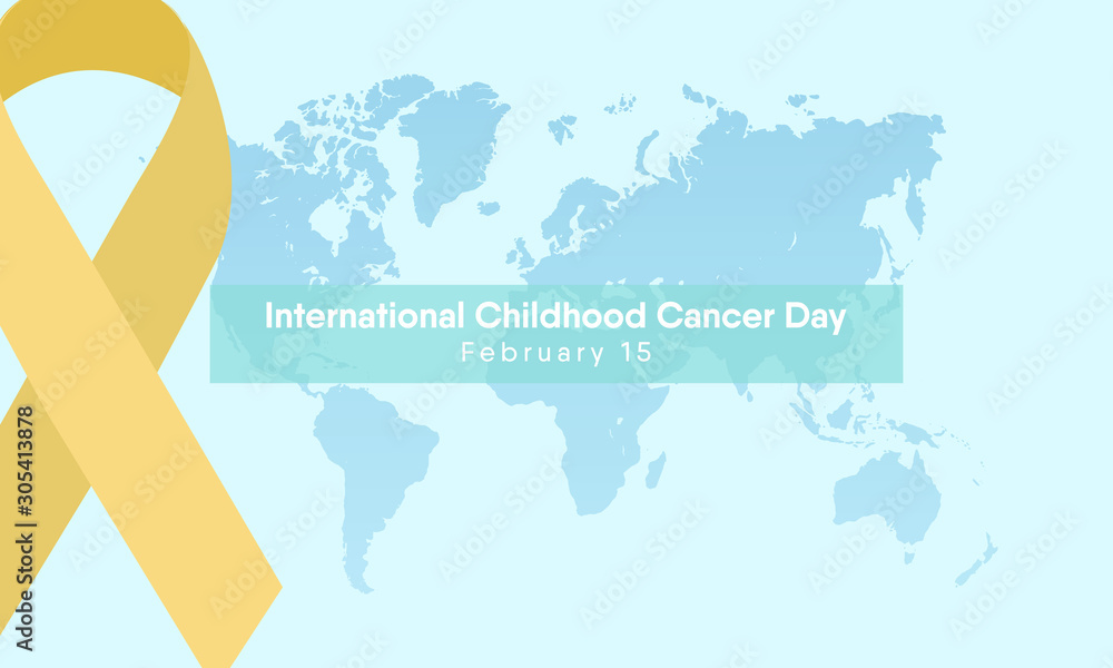 Fototapeta Ilustracja wektorowa na temat międzynarodowego dnia raka dzieciństwa w dniu 15 lutego.