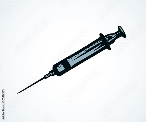 Syringe. Vector drawing