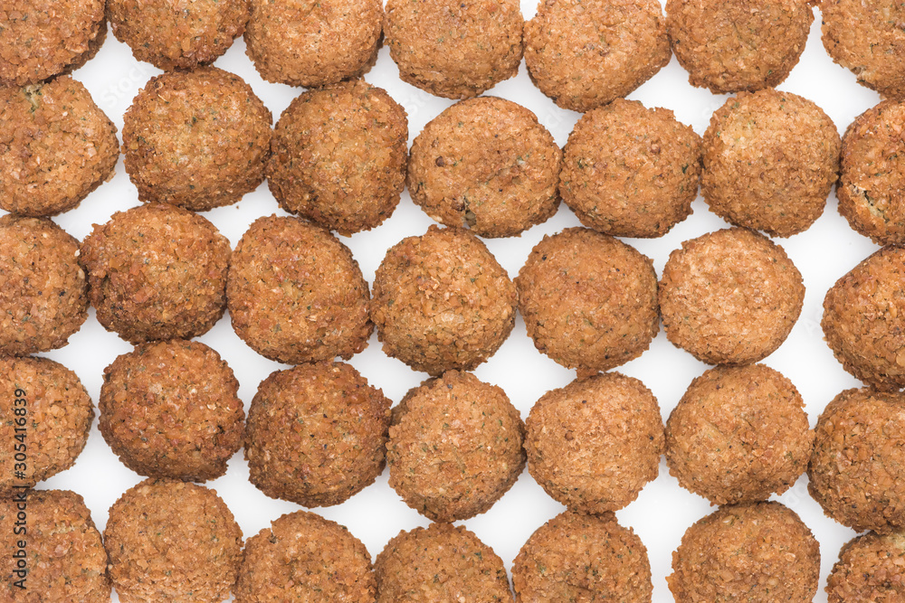 seamless pattern of delicious fresh cooked falafel balls on white background seamless pattern of delicious fresh cooked falafel balls on white background