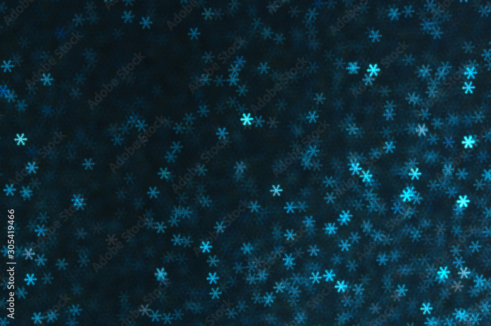 Naklejka premium Abstract blue Christmas background snowflakes