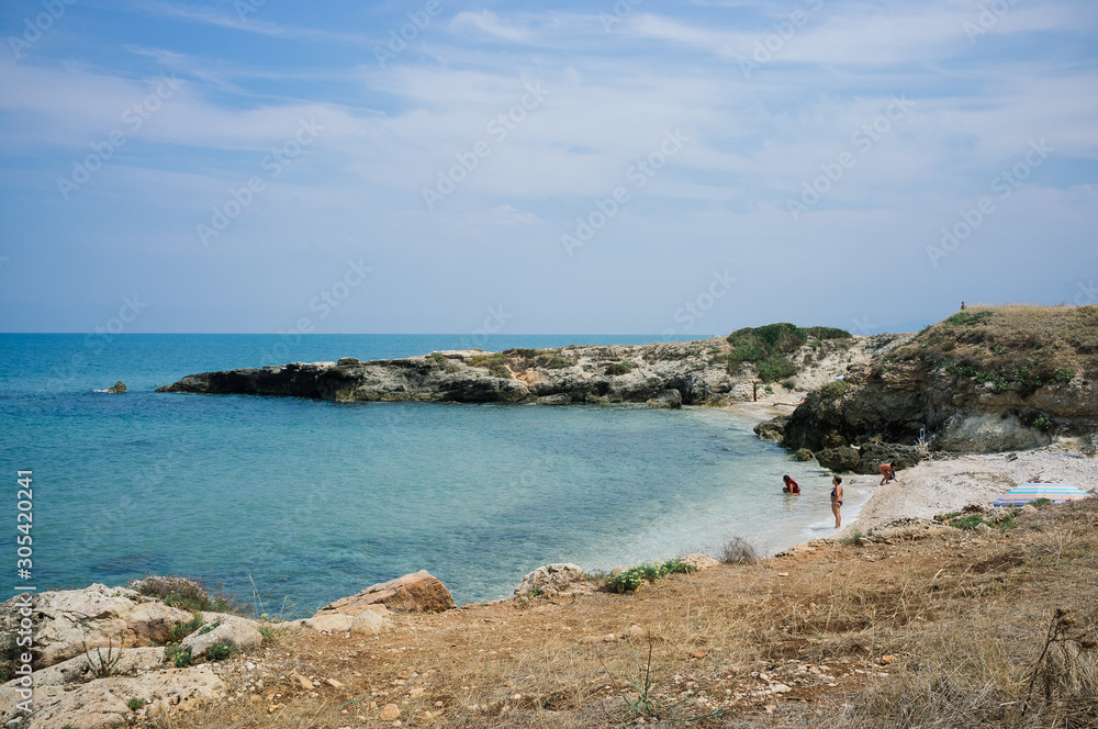 Seascape of mediterranean coast of calarossa, Gargano Italy Seascape of mediterranean coast of calarossa, Gargano Italy