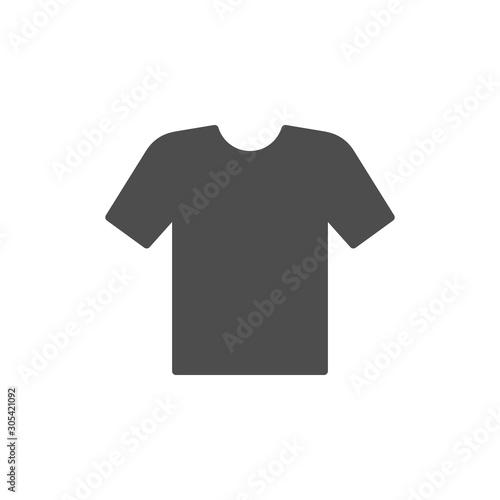 Round neck t-shirt glyph icon