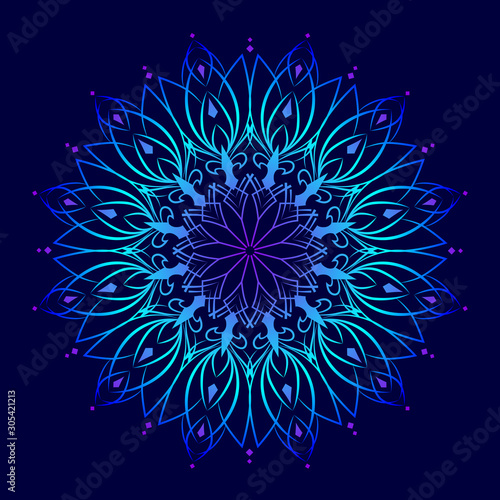 Colorful mandala ornament
