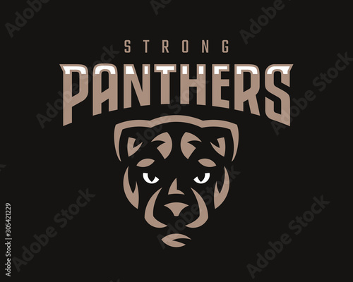 Panther modern mascot logo. Jaguar emblem design editable for your business. Vector illustration.