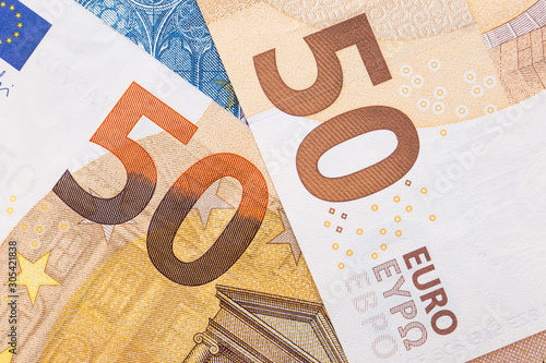 Euro money closeup isolated background. photo