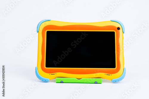 Tablet for kids isolated on white background