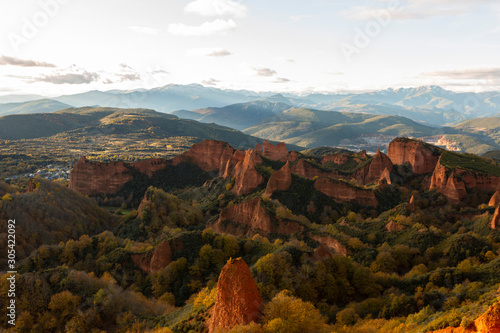 Las Medulas.Old  roman gold mining. El Bierzo, Leon,