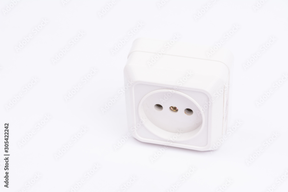 electric socket isolated on white background electric socket isolated on white background