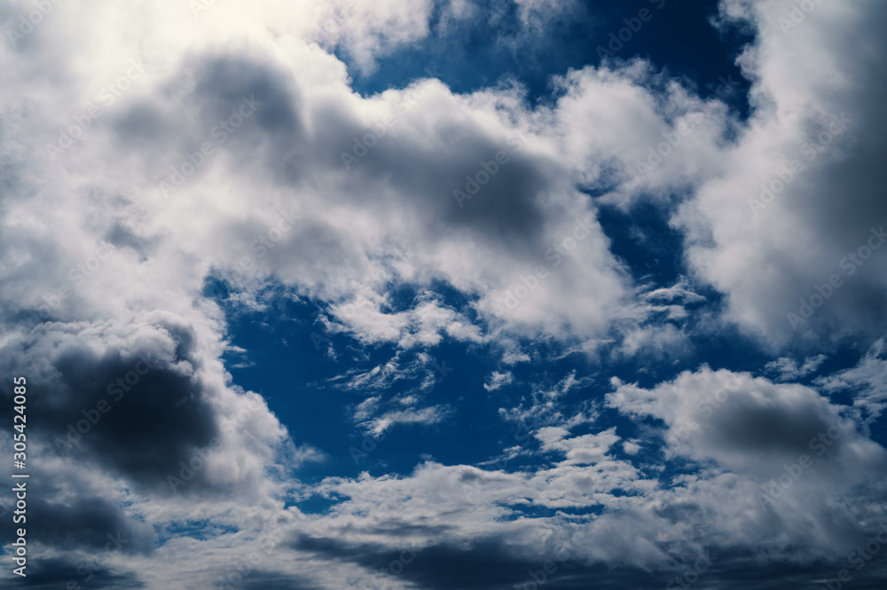 Obraz premium Blue sky with clouds. Nature background.