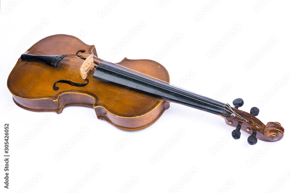 Fototapeta premium Violin isolated on white background