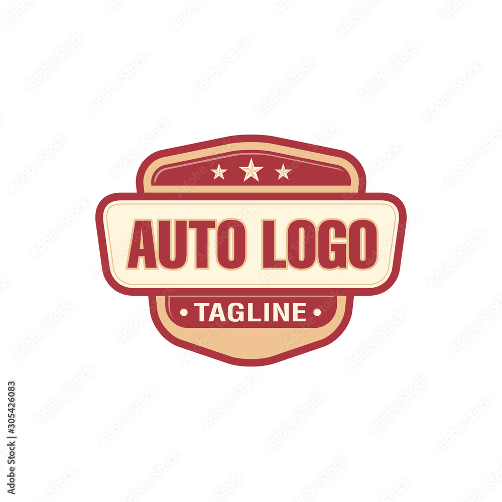 Obraz premium Classic Auto Car Logo Vector Template