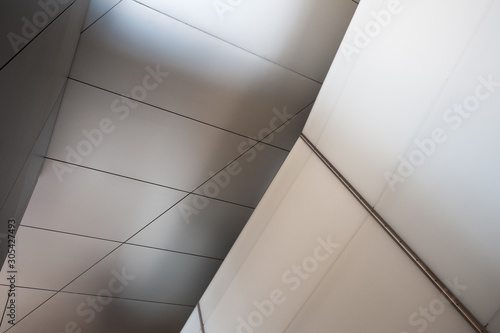 Architectural pattern on ceiling in modern building