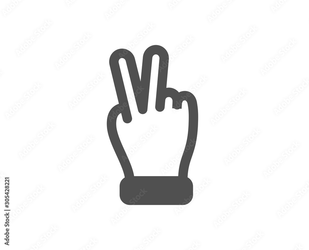 Two fingers palm sign. Victory hand icon. Gesture symbol. Classic flat style. Simple victory hand icon. Vector Two fingers palm sign. Victory hand icon. Gesture symbol. Classic flat style. Simple victory hand icon. Vector