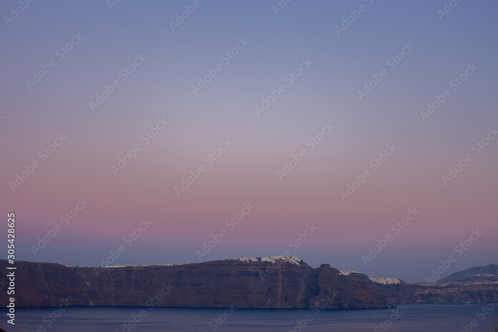 Sunset on the island of Santorini, Greek Islands Sunset on the island of Santorini, Greek Islands