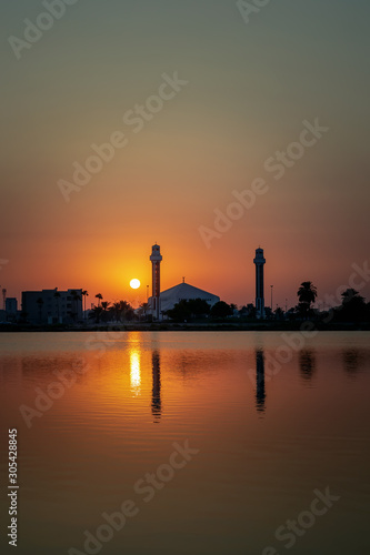 Beautiful sunset view in Khobar corniche Saudi Arabia.