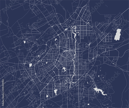 map of the city of Changchun, China
