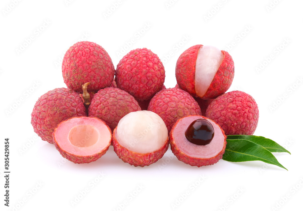 lychee isolated on white background lychee isolated on white background