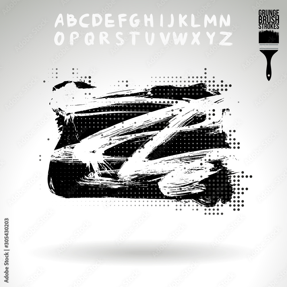 Black brush stroke and texture. Grunge vector abstract hand - painted element. Underline and border design. Black brush stroke and texture. Grunge vector abstract hand - painted element. Underline and border design.