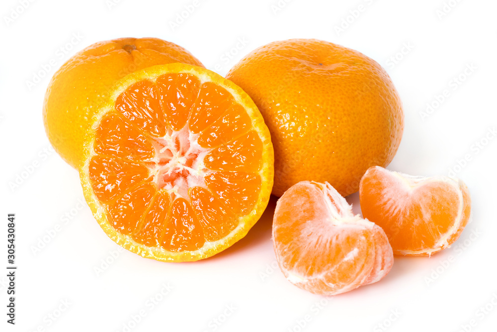tangerine or mandarin fruit isolated on white background cutout tangerine or mandarin fruit isolated on white background cutout
