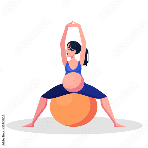 Yoga for pregnant woman concept