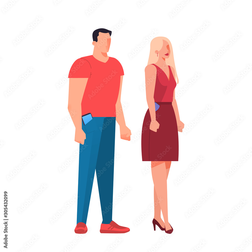 Man and woman with mobile phone. Female and male Man and woman with mobile phone. Female and male