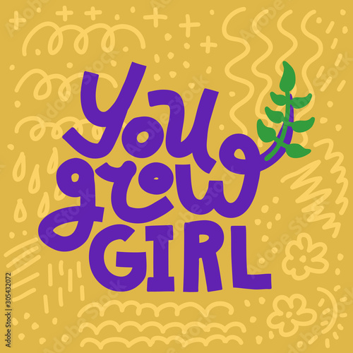 You Grow Girl, square card