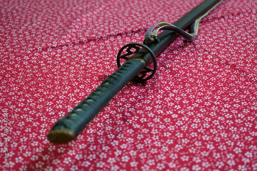 Obraz premium Japanese traditional weapon samurai sword