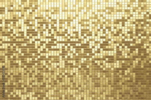 Gold foil square textured background