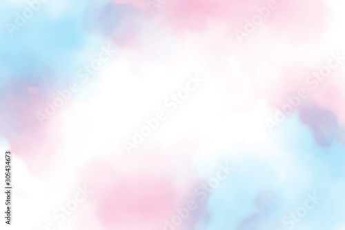 beautiful sweet cotton candy twilight sky watercolor background eps10 vectors illustration