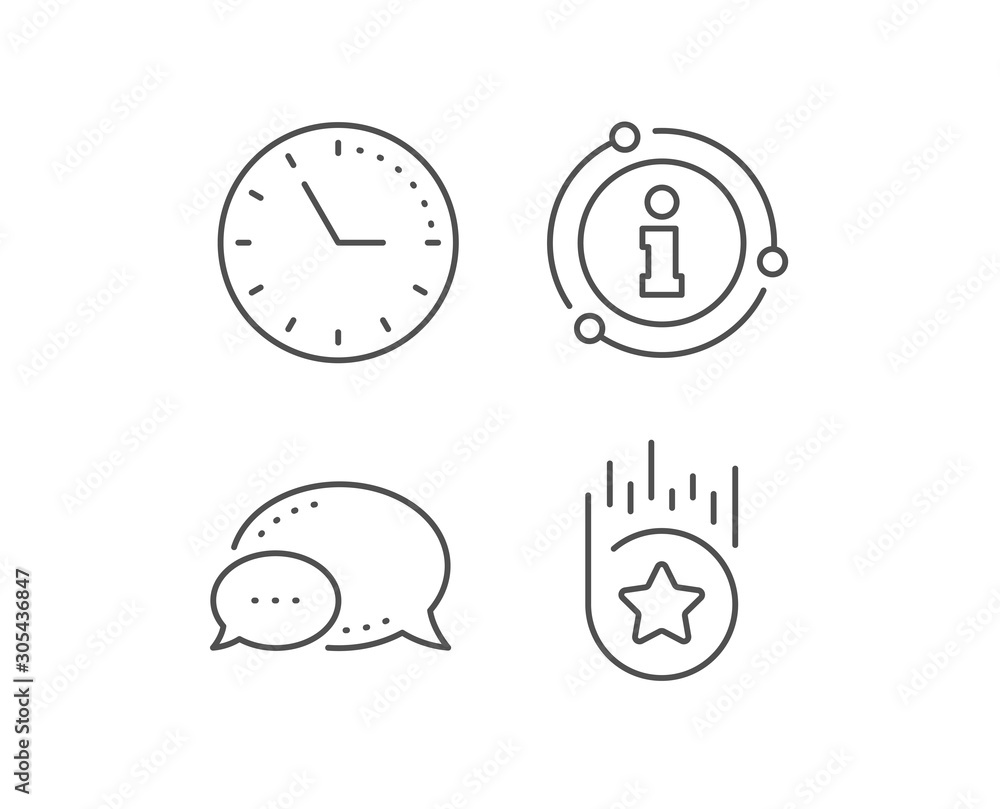 Loyalty star line icon. Chat bubble, info sign elements. Bonus points. Discount program symbol. Linear loyalty star outline icon. Information bubble. Vector Loyalty star line icon. Chat bubble, info sign elements. Bonus points. Discount program symbol. Linear loyalty star outline icon. Information bubble. Vector