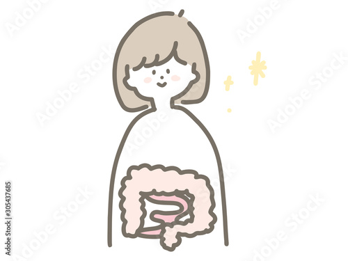 人体の腸　女の子