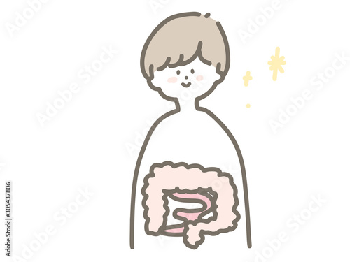 人体の腸　男の子