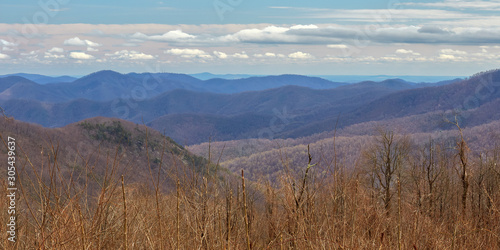 Scenic view from a Blue Ridge Parkway overlook near Wintergreen Resort in central Virginia