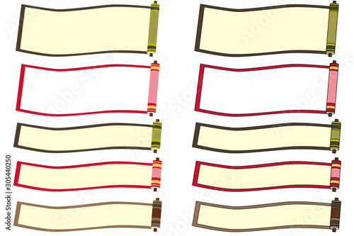 シンプル巻物フレームセット