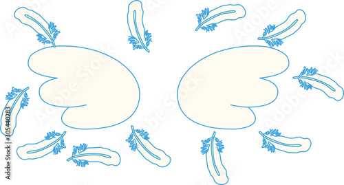 POP Angel wings of feathers fluttering