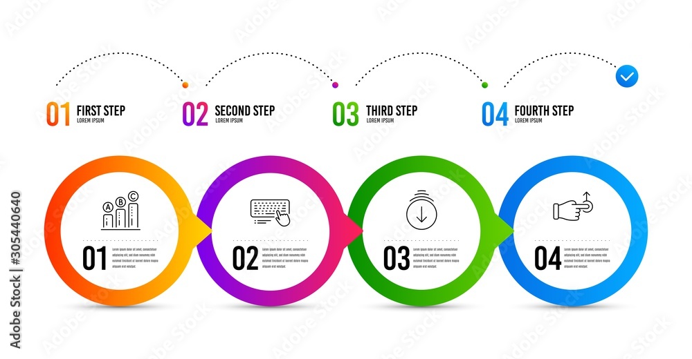 Graph chart, Computer keyboard and Scroll down line icons set. Timeline infographic. Drag drop sign. Growth report, Pc device, Swipe screen. Move. Technology set. Graph chart icon. Vector Graph chart, Computer keyboard and Scroll down line icons set. Timeline infographic. Drag drop sign. Growth report, Pc device, Swipe screen. Move. Technology set. Graph chart icon. Vector