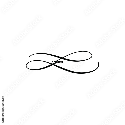 Vintage decorative flourishes vector. Calligraphy swashes for wedding invitaton, stationary card design.