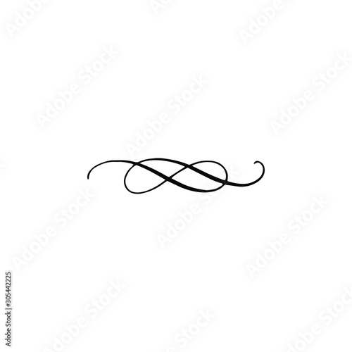 Vintage decorative flourishes vector. Calligraphy swashes for wedding invitaton, stationary card design.