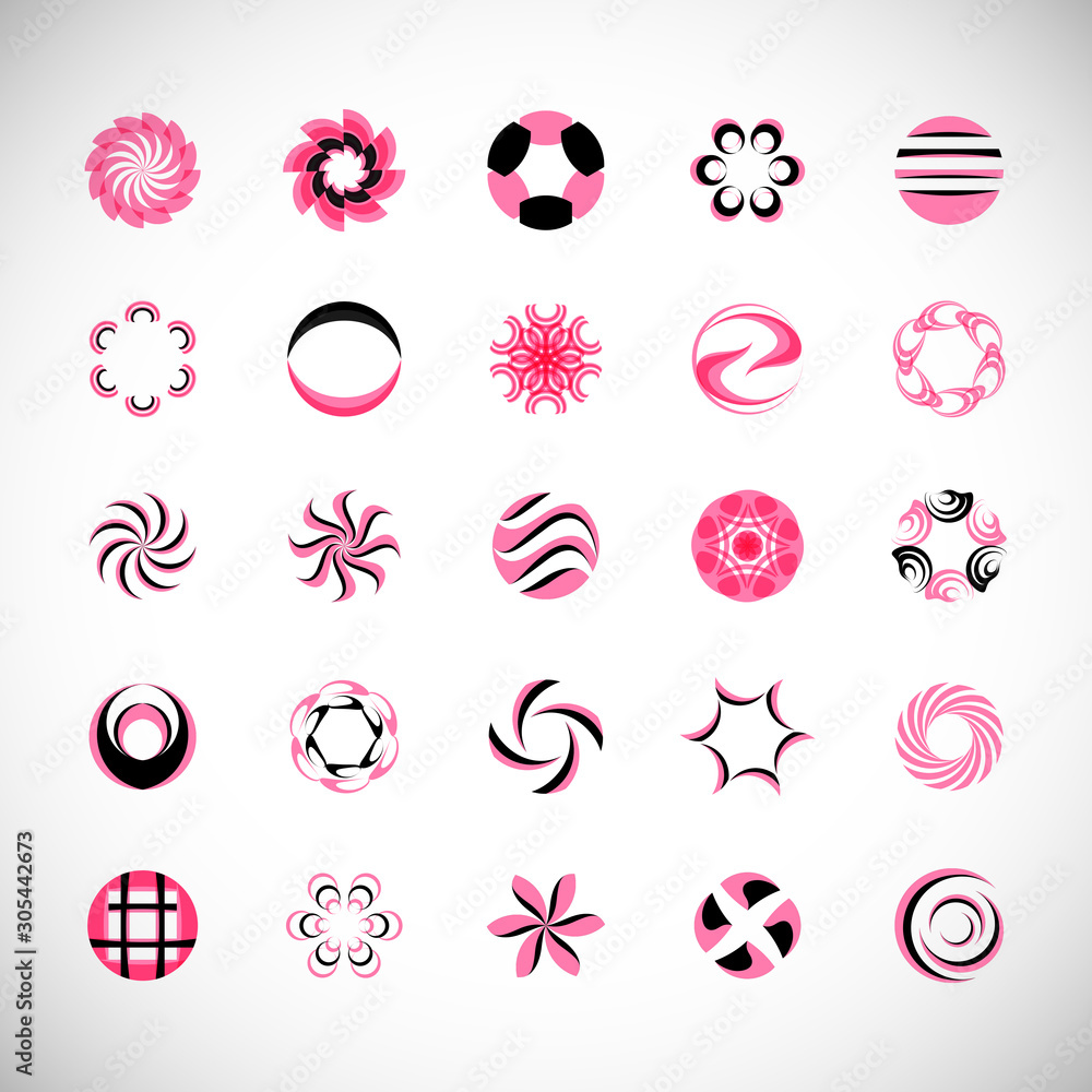 Abstract Circle Icon Set. Vector Isolated On Gray. Abstract Circle For Company Symbol, Dot Logo, Technology Icon And Element Design.Creative Circle Icons For Dot And Tech Logo. Abstract Round Template Abstract Circle Icon Set. Vector Isolated On Gray. Abstract Circle For Company Symbol, Dot Logo, Technology Icon And Element Design.Creative Circle Icons For Dot And Tech Logo. Abstract Round Template